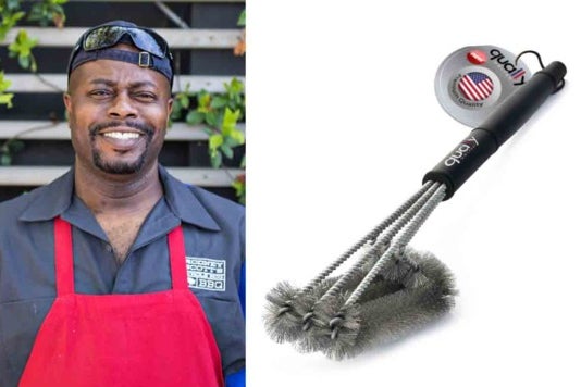 Rodney Scott and the grill brush.